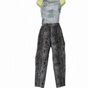 Lace Casual Stretchy High Waisted Skinny-Slim leg Women's Brown Jeggings. Large